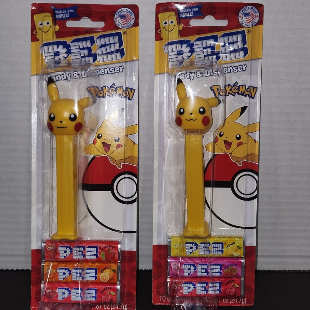 Vintage Pikachu Pokemon Pez Lot of 2 Candy Dispenser 2019 New Factory Sealed